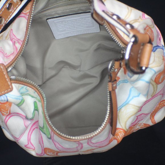 COACH MULTICOLOR SCRIBBLE SHOULDER BAG - Picture 3 of 9